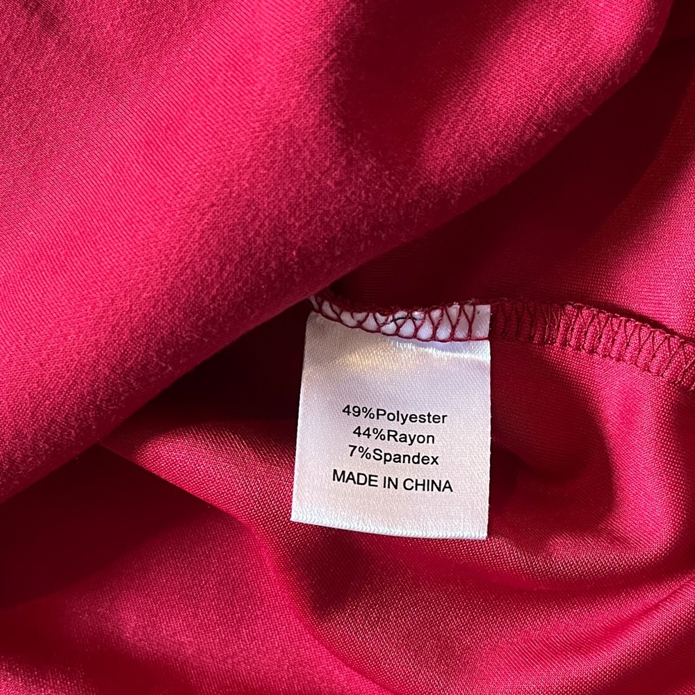 Sleeveless V-Neck Knit Tank Dress - Raspberry - Picture 6 of 7